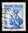 Stamp printed in Austria shows image woman in national Austrian costumes, Vienna