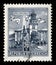 Stamp printed in Austria shows Residence Fountain in Salzburg