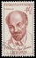 Stamp printed in Czechoslovakia shows portrait Lenin