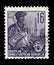 Stamp printed in GDR, shows a worker