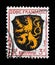 Stamp printed in Germany, the French zone showing the Coat of Arms of Pfalz