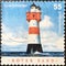 Stamp printed in Germany showing Roter Sand, a lighthouse in the North Sea