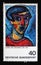 A stamp printed in Germany shows German expressionist painters: Portrait in Blue by AleksÃ©i von Jawlensky