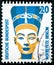 Stamp printed in Germany shows Queen Nefertiti of Egypt bust Egyptian Museum Berlin