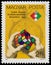 Stamp printed by Hungary shows Rubik`s Cube