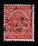 Stamp printed in India shows King George V with Indian emperor`s crown, Definitives 1926-36 serie, 2 Indian anna