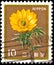 Stamp printed in the Japan shows White Trumpet Lily, Lilium Longiflorum, Adonis amurensis, Flower