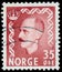 Stamp printed in Norway shows portrait of King Haakon VII