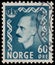 Stamp printed in Norway shows portrait of King Haakon VII