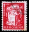 Stamp printed in Romania shows the Romanian atomic power station