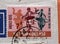 Stamp printed in South Vietnam shows Folk dance of the national minorities