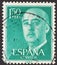 Stamp printed by Spain, shows general Francisco Franco