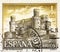 Stamp printed by SPAIN shows view of the Castle Manzanares in Manzanares el Real town at the northern area of the autonomous