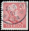 Stamp printed in Sweden, shows portrait of king Gustaf V