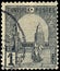 Stamp printed in Tunis, shows a Great Mosque Kairouan