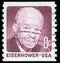 Stamp printed in the United States of America shows Dwight Eisenhower