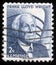 Stamp printed in the United States of America shows Frank Lloyd Wright, American architect