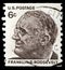 Stamp printed in United states, image of portrait Franklin Roosevelt