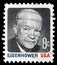 Stamp printed in USA shows Portrait President Dwight David Eisenhower