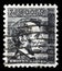 Stamp printed in USA shows President Abraham Lincoln