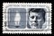 Stamp printed in USA shows President John Fitzgerald Kennedy