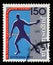 Stamp printed by Yugoslavia shows 28th World Table Tennis Championship in Ljubljana
