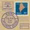 Stamp set with name of Maine