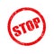 Stamp stop sign - vector