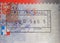 Stamp in Swiss passport