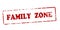 Stamp with text Family zone