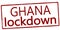 Stamp with text Ghana lockdown