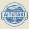 Stamp with the text Welcome to Aitutaki, Paradise island