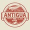 Stamp with the text Welcome to Antigua, Paradise island