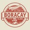 Stamp with the text Welcome to Boracay, Paradise island