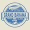 Stamp with the text Welcome to Grand Bahama, Paradise island