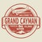 Stamp with the text Welcome to Grand Cayman, Paradise island