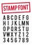 Stamp typeface