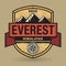 Stamp or vintage emblem with text Everest, Himalayas