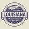 Stamp Welcome to Louisiana, United States