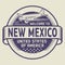 Stamp Welcome to New Mexico, United States