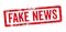 Stamp on a white background - Fake news