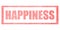 Stamp on a white background, isolated. Lettering or text: happiness