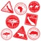 Stamp, wild africa, vector set