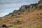 Stanage Edge Derbyshire Peak District bleak winter rural landscape