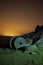 Stanage edge at night