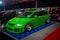 Stanced green Honda Odyssey RB1 on car show