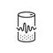 Stand alone voice assistant. Speaker and sound wave. Pixel perfect icon