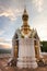 Stand buddha statue during sunset