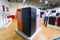 Stand of company Schaub Lorenz and prototypes of refrigerators in retro style