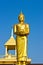 Stand Golden Buddha Statue on sky in Thailand